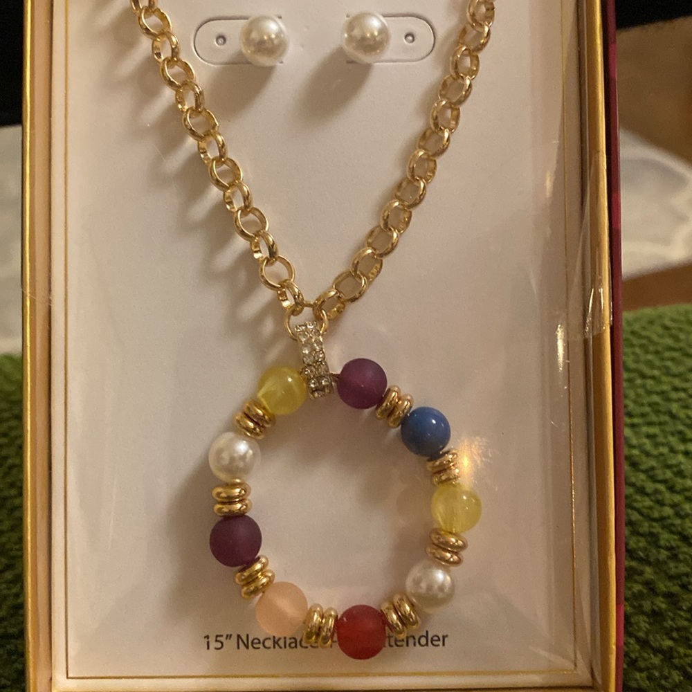 Isaac Mizrahi 15” Necklace & Earrings, NIB, ready for gifting or enjoy yrslf - Picture 2 of 4